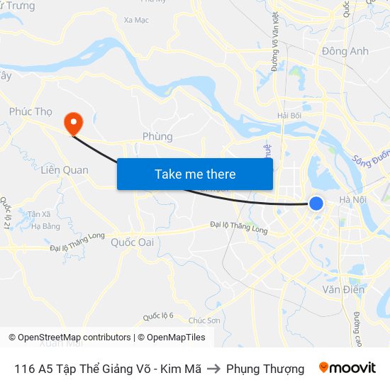 116 A5 Tập Thể Giảng Võ - Kim Mã to Phụng Thượng map