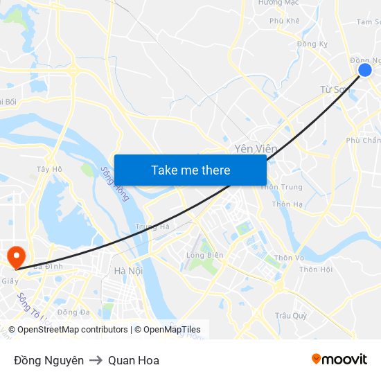 Đồng Nguyên to Quan Hoa map