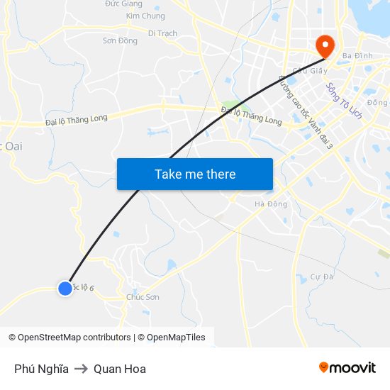 Phú Nghĩa to Quan Hoa map