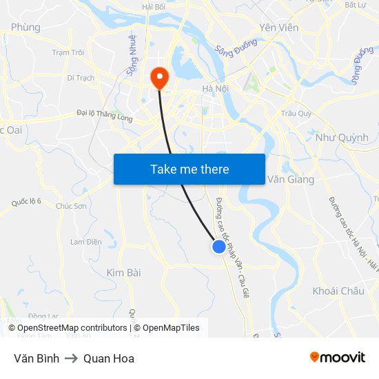 Văn Bình to Quan Hoa map