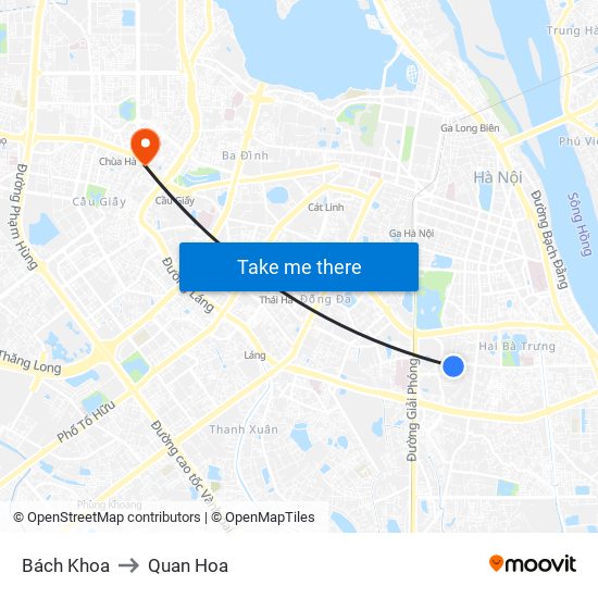 Bách Khoa to Quan Hoa map
