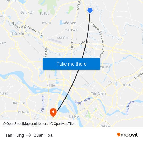 Tân Hưng to Quan Hoa map