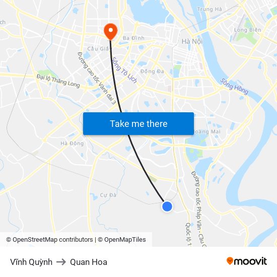 Vĩnh Quỳnh to Quan Hoa map