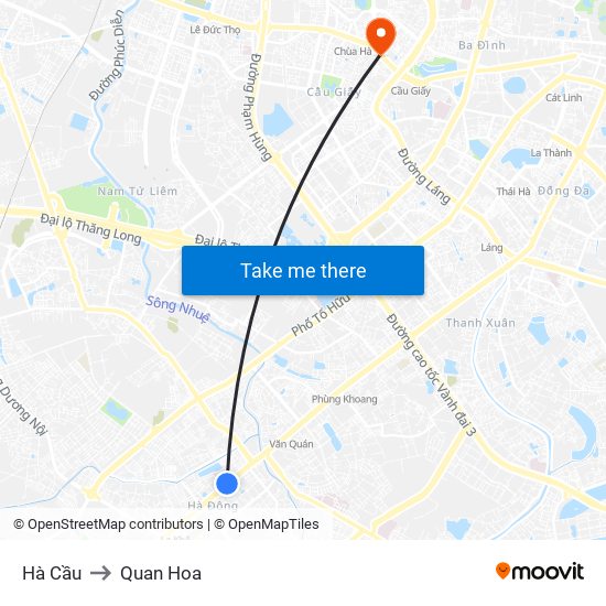 Hà Cầu to Quan Hoa map