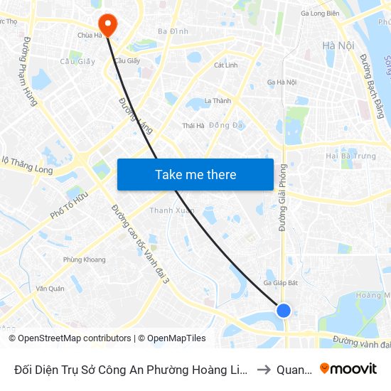 Đối Diện Trụ Sở Công An Phường Hoàng Liệt- 1277 Giải Phóng to Quan Hoa map