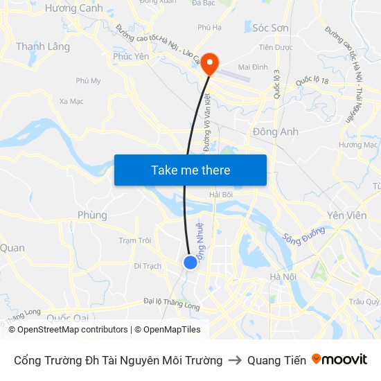 Cổng Trường Đh Tài Nguyên Môi Trường to Quang Tiến map