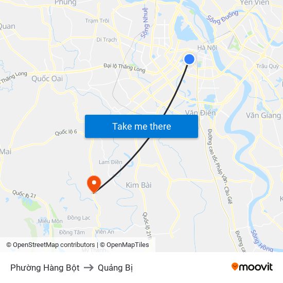 Phường Hàng Bột to Quảng Bị map