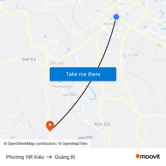 Phường Yết Kiêu to Quảng Bị map