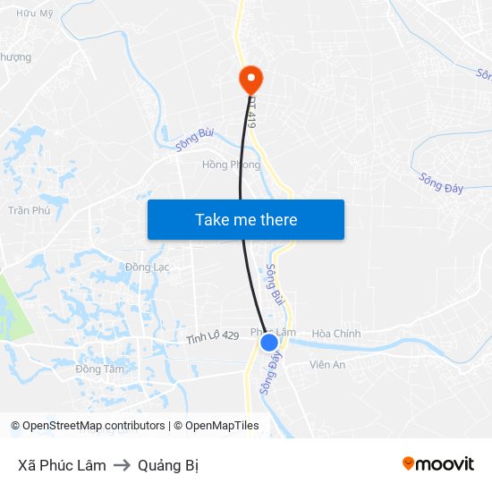 Xã Phúc Lâm to Quảng Bị map