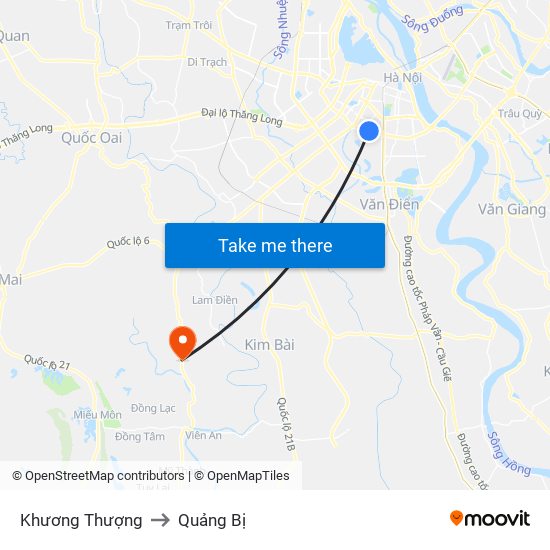 Khương Thượng to Quảng Bị map