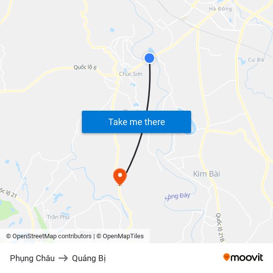 Phụng Châu to Quảng Bị map