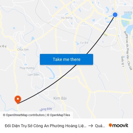 Đối Diện Trụ Sở Công An Phường Hoàng Liệt- 1277 Giải Phóng to Quảng Bị map