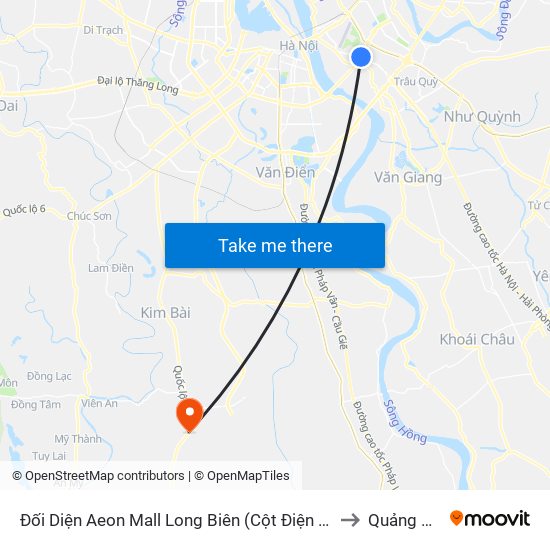 Đối Diện Aeon Mall Long Biên (Cột Điện T4a/2a-B Đường Cổ Linh) to Quảng Phú Cầu map