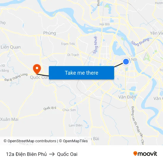12a Điện Biên Phủ to Quốc Oai map