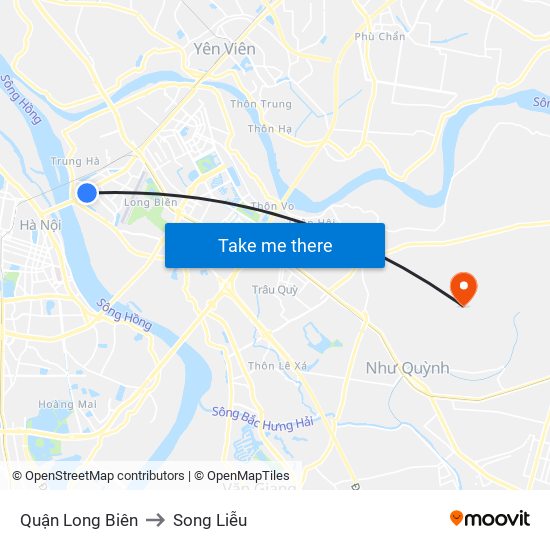 Quận Long Biên to Song Liễu map
