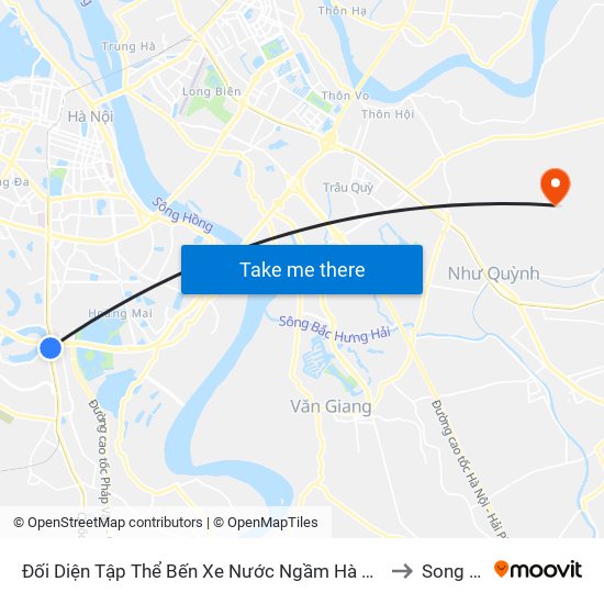 Đối Diện Tập Thể Bến Xe Nước Ngầm Hà Nội - Ngọc Hồi to Song Liễu map