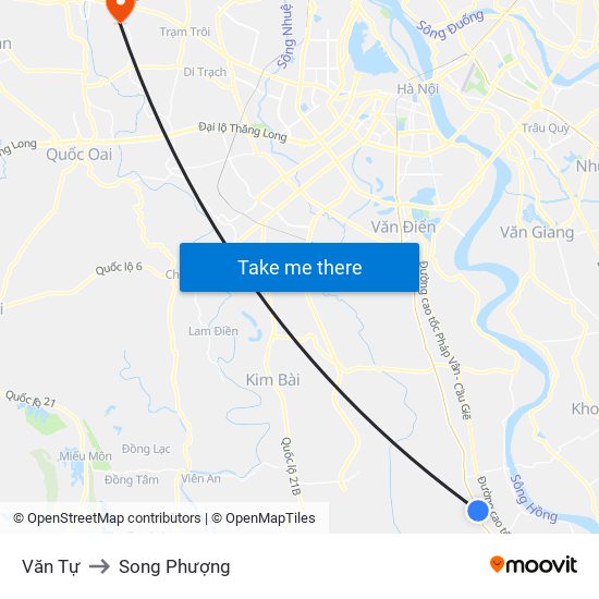 Văn Tự to Song Phượng map