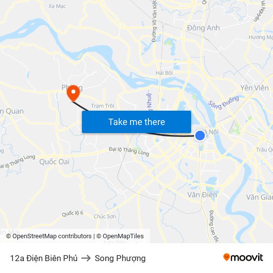 12a Điện Biên Phủ to Song Phượng map