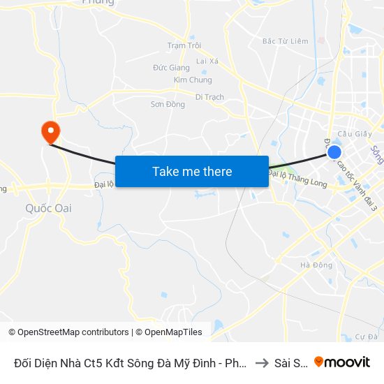 Đối Diện Nhà Ct5 Kđt Sông Đà Mỹ Đình - Phạm Hùng to Sài Sơn map