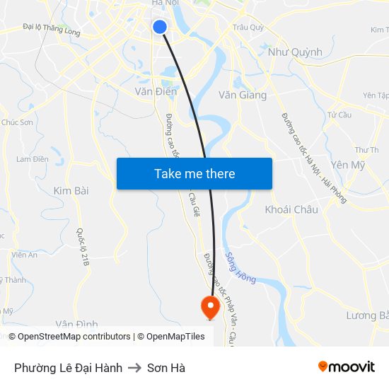 Phường Lê Đại Hành to Sơn Hà map