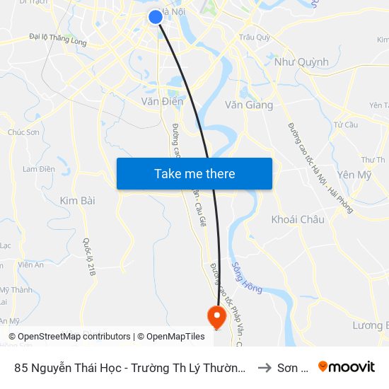 85 Nguyễn Thái Học - Trường Th Lý Thường Kiệt to Sơn Hà map