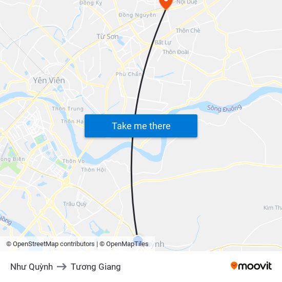 Như Quỳnh to Tương Giang map