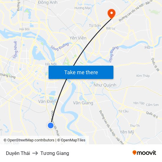 Duyên Thái to Tương Giang map