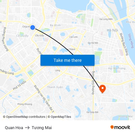 Quan Hoa to Tương Mai map