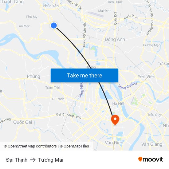 Đại Thịnh to Tương Mai map