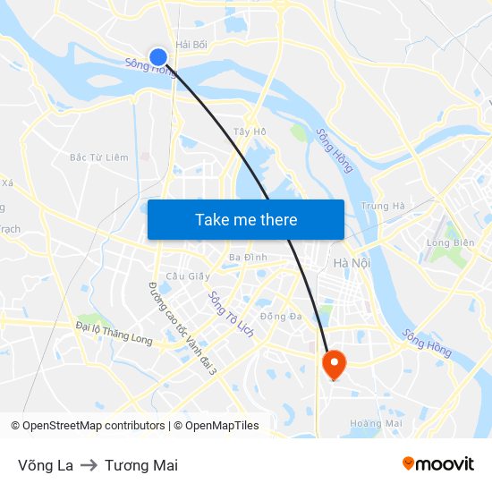 Võng La to Tương Mai map