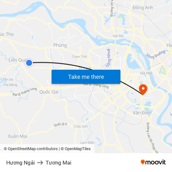 Hương Ngải to Tương Mai map