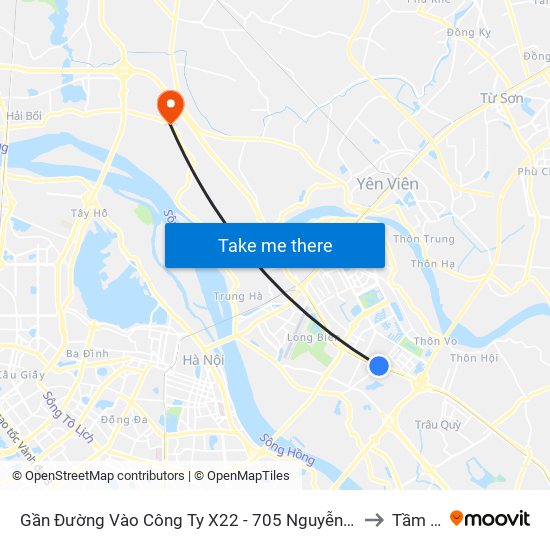 Gần Đường Vào Công Ty X22 - 705 Nguyễn Văn Linh to Tầm Xá map