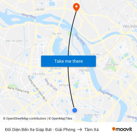 Đối Diện Bến Xe Giáp Bát - Giải Phóng to Tầm Xá map