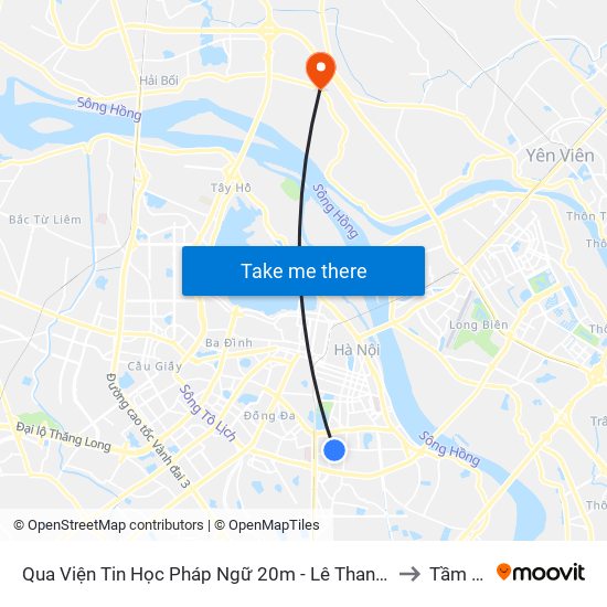 Qua Viện Tin Học Pháp Ngữ 20m - Lê Thanh Nghị to Tầm Xá map