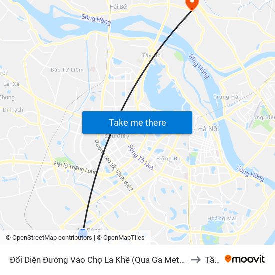 Đối Diện Đường Vào Chợ La Khê (Qua Ga Metro La Khê) - 405 Quang Trung (Hà Đông) to Tầm Xá map