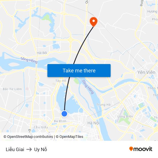 Liễu Giai to Uy Nỗ map