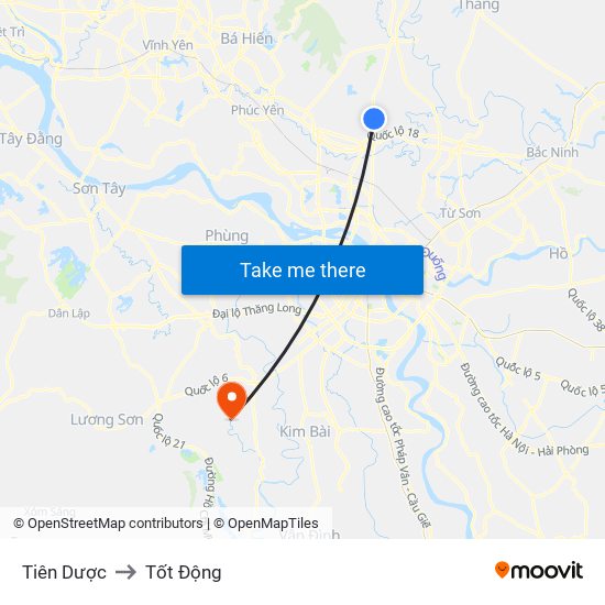 Tiên Dược to Tốt Động map