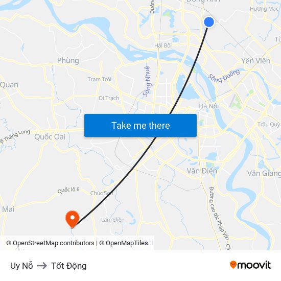 Uy Nỗ to Tốt Động map