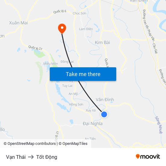 Vạn Thái to Tốt Động map