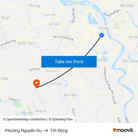 Phường Nguyễn Du to Tốt Động map