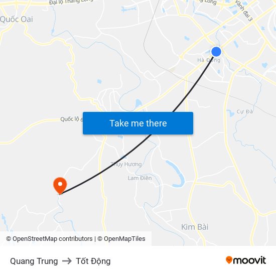 Quang Trung to Tốt Động map