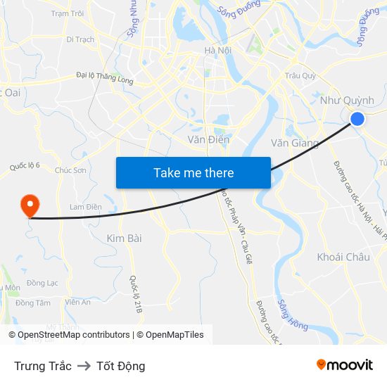 Trưng Trắc to Tốt Động map