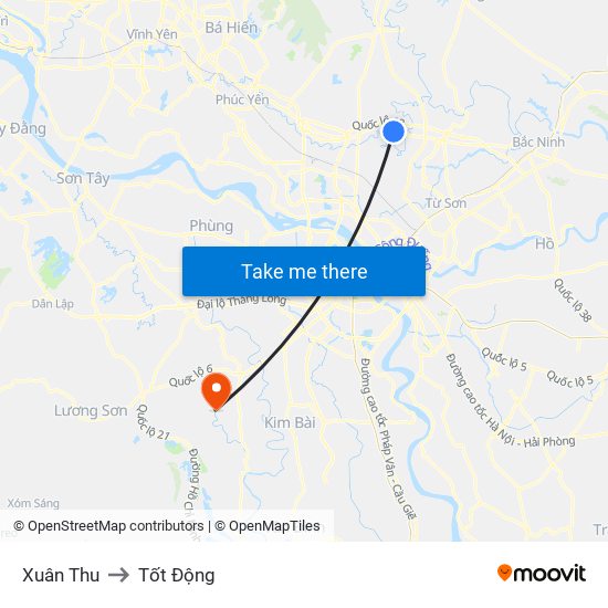 Xuân Thu to Tốt Động map