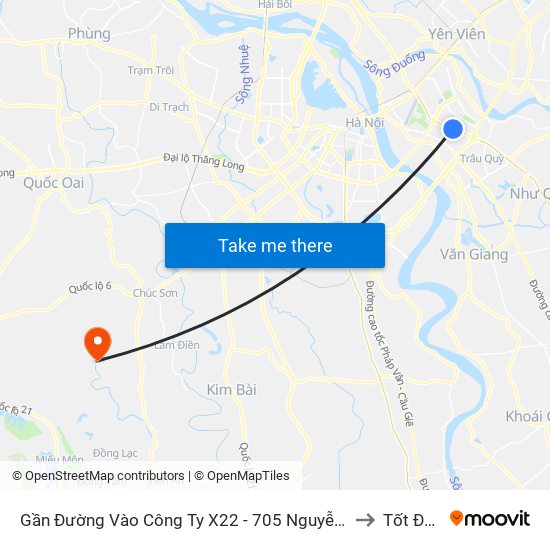 Gần Đường Vào Công Ty X22 - 705 Nguyễn Văn Linh to Tốt Động map