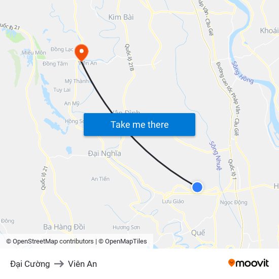Đại Cường to Viên An map
