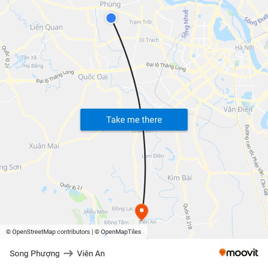 Song Phượng to Viên An map