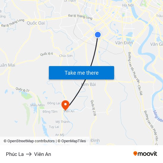 Phúc La to Viên An map