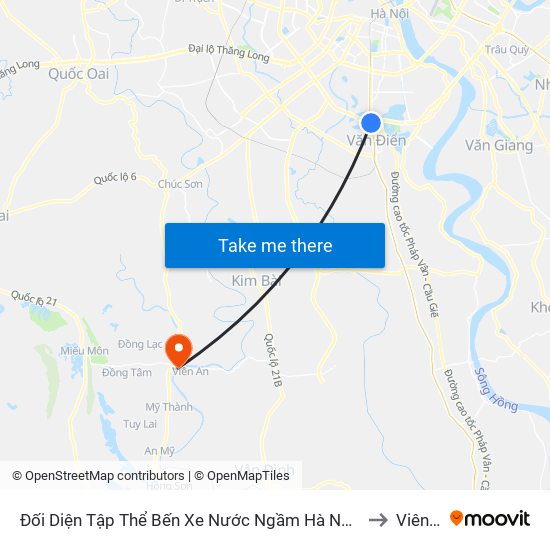 Đối Diện Tập Thể Bến Xe Nước Ngầm Hà Nội - Ngọc Hồi to Viên An map