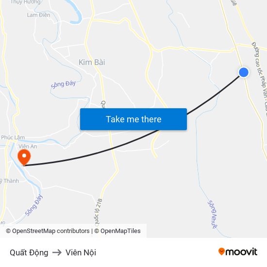 Quất Động to Viên Nội map