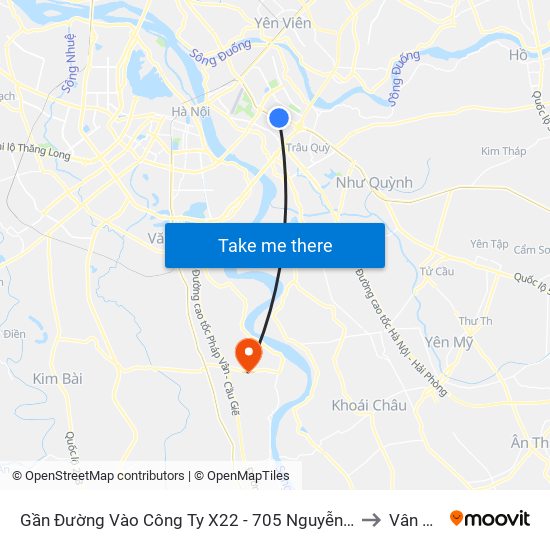 Gần Đường Vào Công Ty X22 - 705 Nguyễn Văn Linh to Vân Tảo map